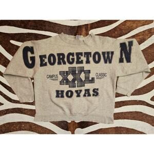Vintage 90s Georgetown Hoyas NCAA Big Spellout Graphic Sweatshirt Size XL